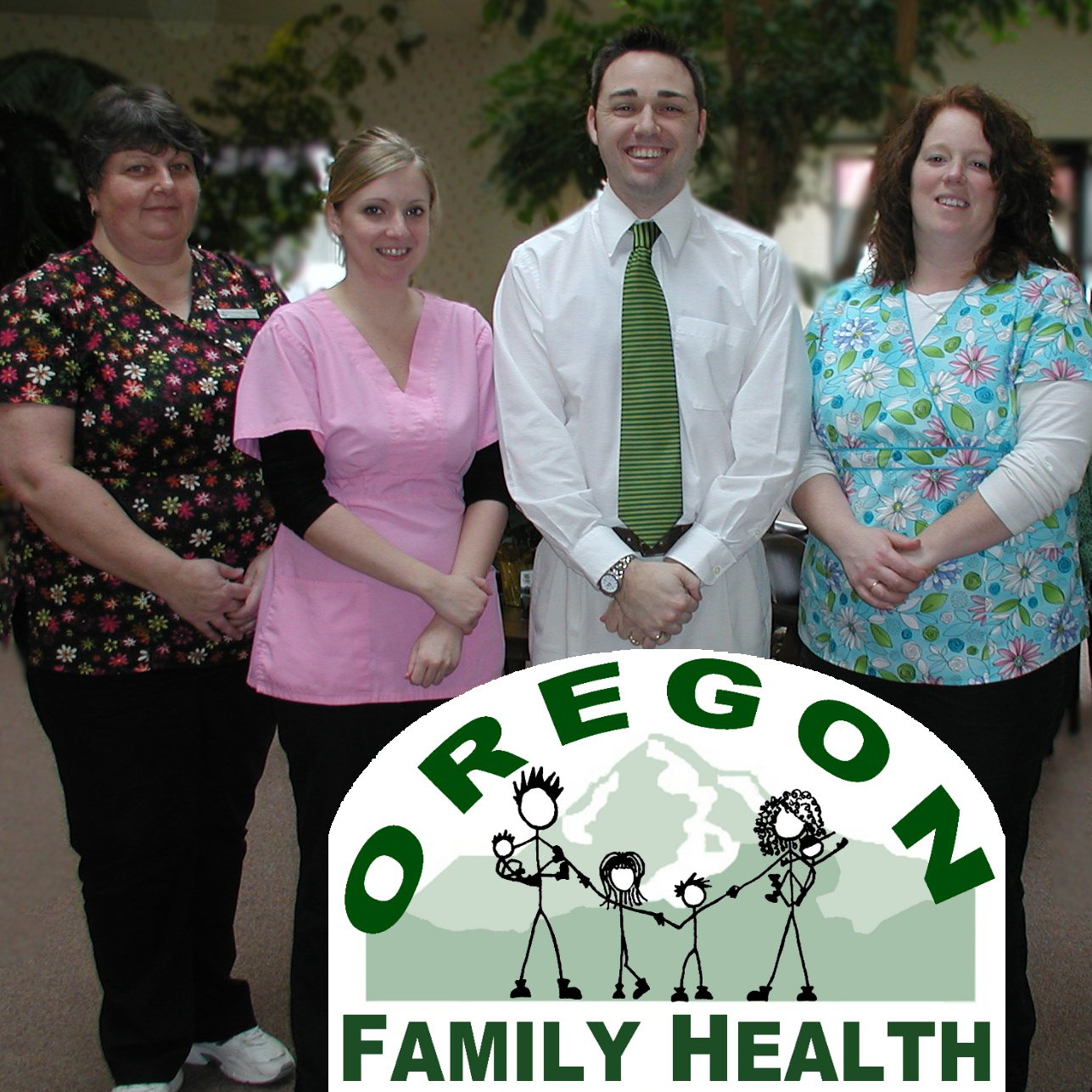 Photo of Dr. Peffley and his staff when he started Oregon Family Health in 2007.